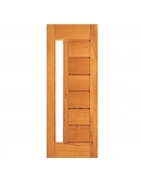 Porta Horizontal com Visor - Madeira Maciça - Angelim