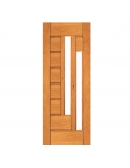 Porta Horizontal com Visor Duplo - Madeira Maciça - Angelim