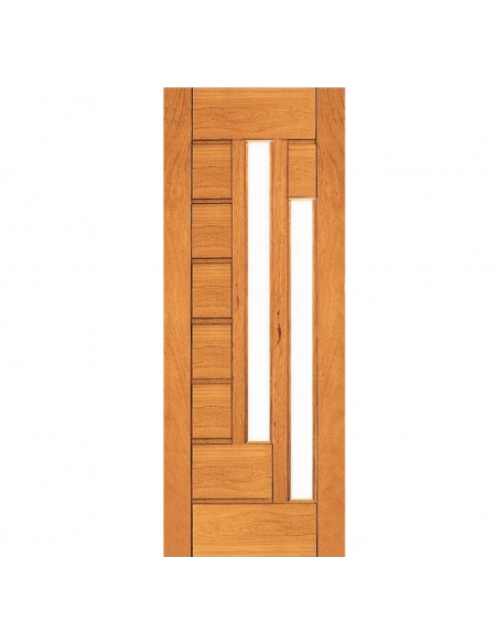 Porta Horizontal com Visor Duplo - Madeira Maciça - Angelim