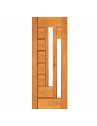 Porta Horizontal com Visor Duplo - Madeira Maciça - Angelim