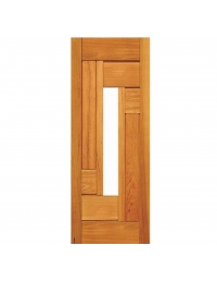 Porta Estrelar com Visor - Madeira Maciça - Angelim