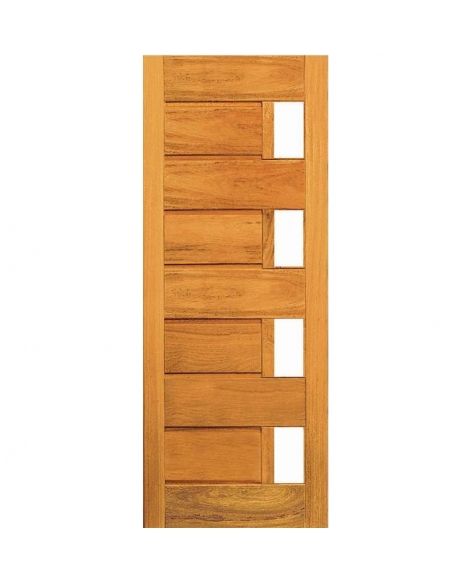 Porta Jundiaí com Visor - Madeira Maciça - Angelim