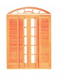 Porta Correr Tripla Colonial - 06 Folhas - Angelim