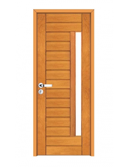 Kit Porta Pronta Contemporânea com Visor - Madeira Maciça - Angelim