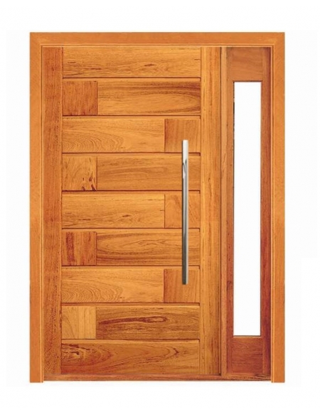 Porta Pivotante 713 com Visor Lateral - Madeira Maciça - Angelim