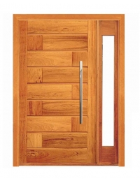 Porta Pivotante 713 com Visor Lateral - Madeira Maciça - Angelim