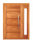 Porta Pivotante Mil com Visor Lateral - Madeira Maciça - Angelim