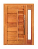 Porta Pivotante Donato com Visor Lateral - Madeira Maciça - Angelim