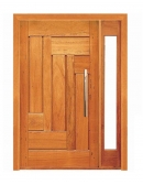 Porta Pivotante Estrelar com Visor Lateral - Madeira Maciça - Angelim