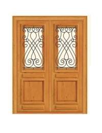 Porta Dupla de Abrir Itabira Ferro e Madeira - Angelim