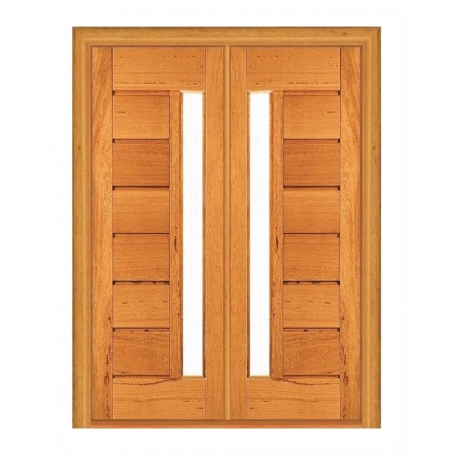 Porta Dupla de Abrir Horizontal com Visor