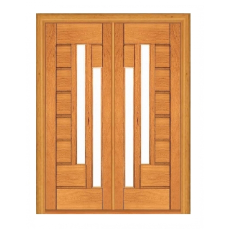 Porta Dupla de Abrir Horizontal com Visor Duplo