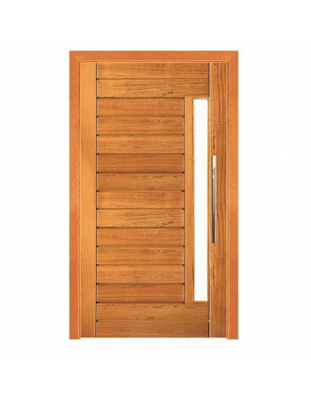 Porta Pivotante Contemporânea - Madeira Maciça - Angelim